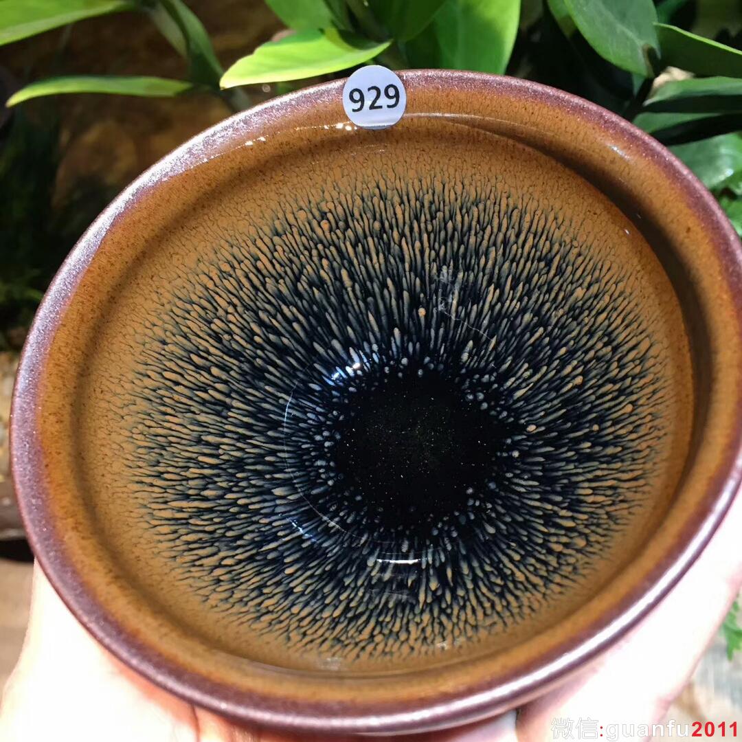 葉禮旺老師 全手工 金兔毫束口盞：口徑9.5*5.5