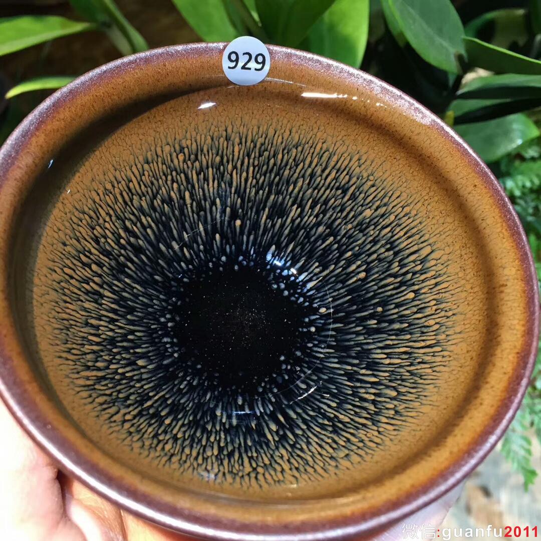 葉禮旺老師 全手工 金兔毫束口盞：口徑9.5*5.5