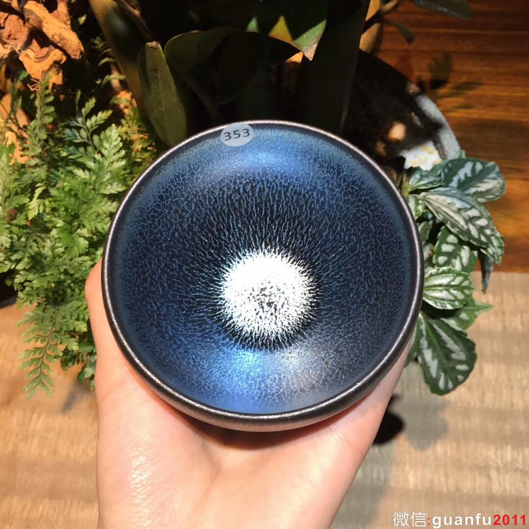 翁書杰老師 藍(lán)麒麟缽型盞：口徑8.5*5.5