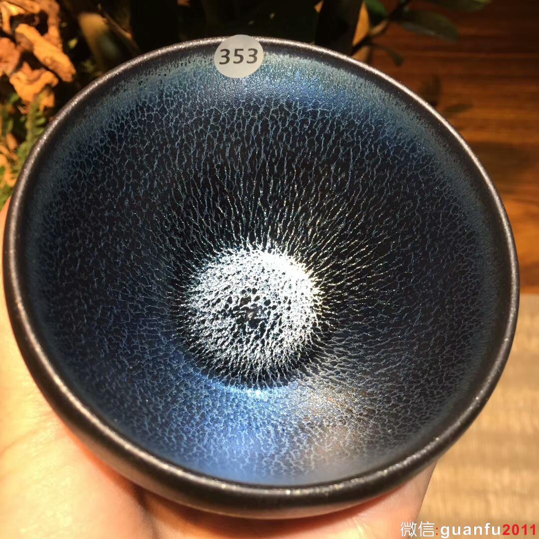 翁書杰老師 藍(lán)麒麟缽型盞：口徑8.5*5.5