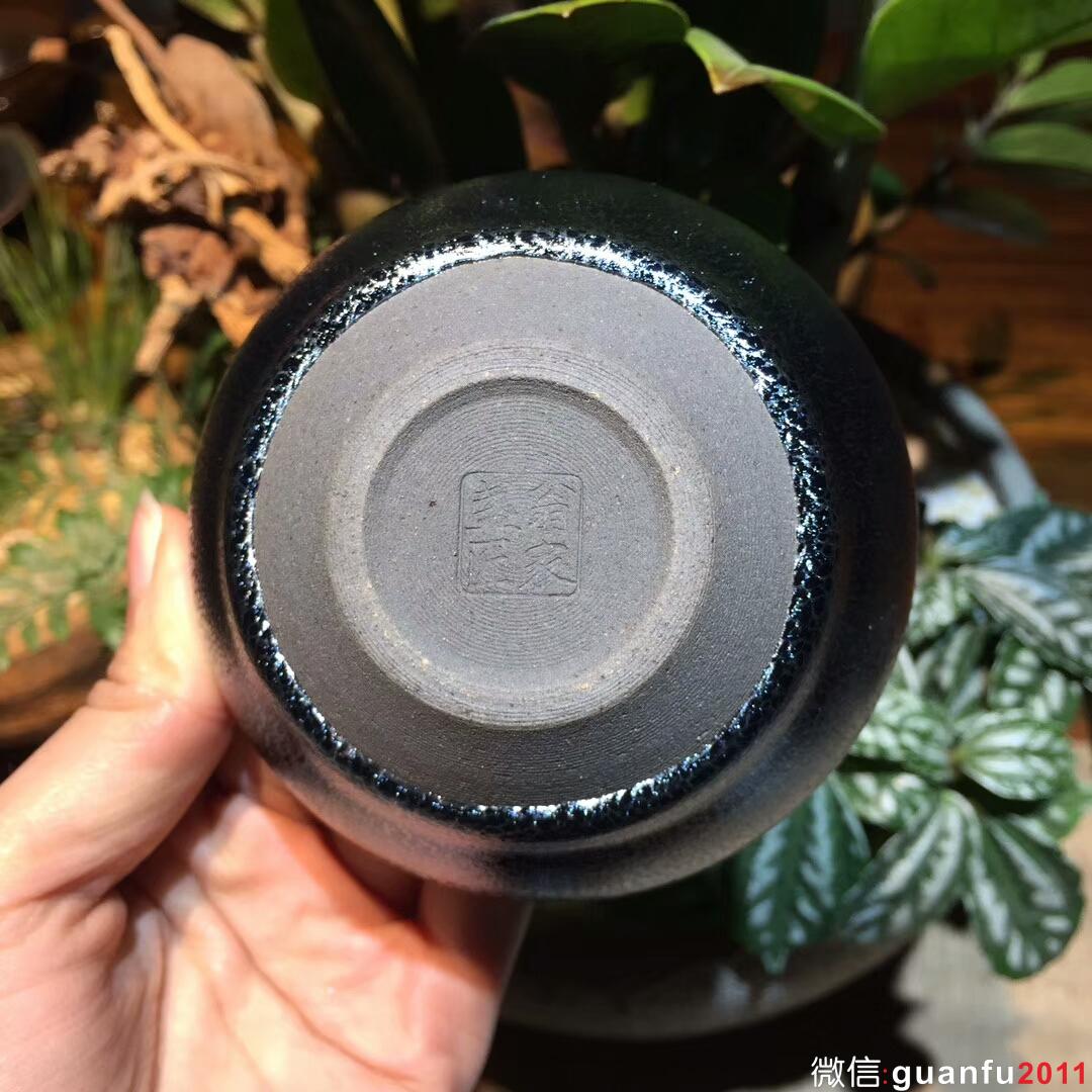 翁書杰老師 藍(lán)麒麟缽型盞：口徑8.5*5.5