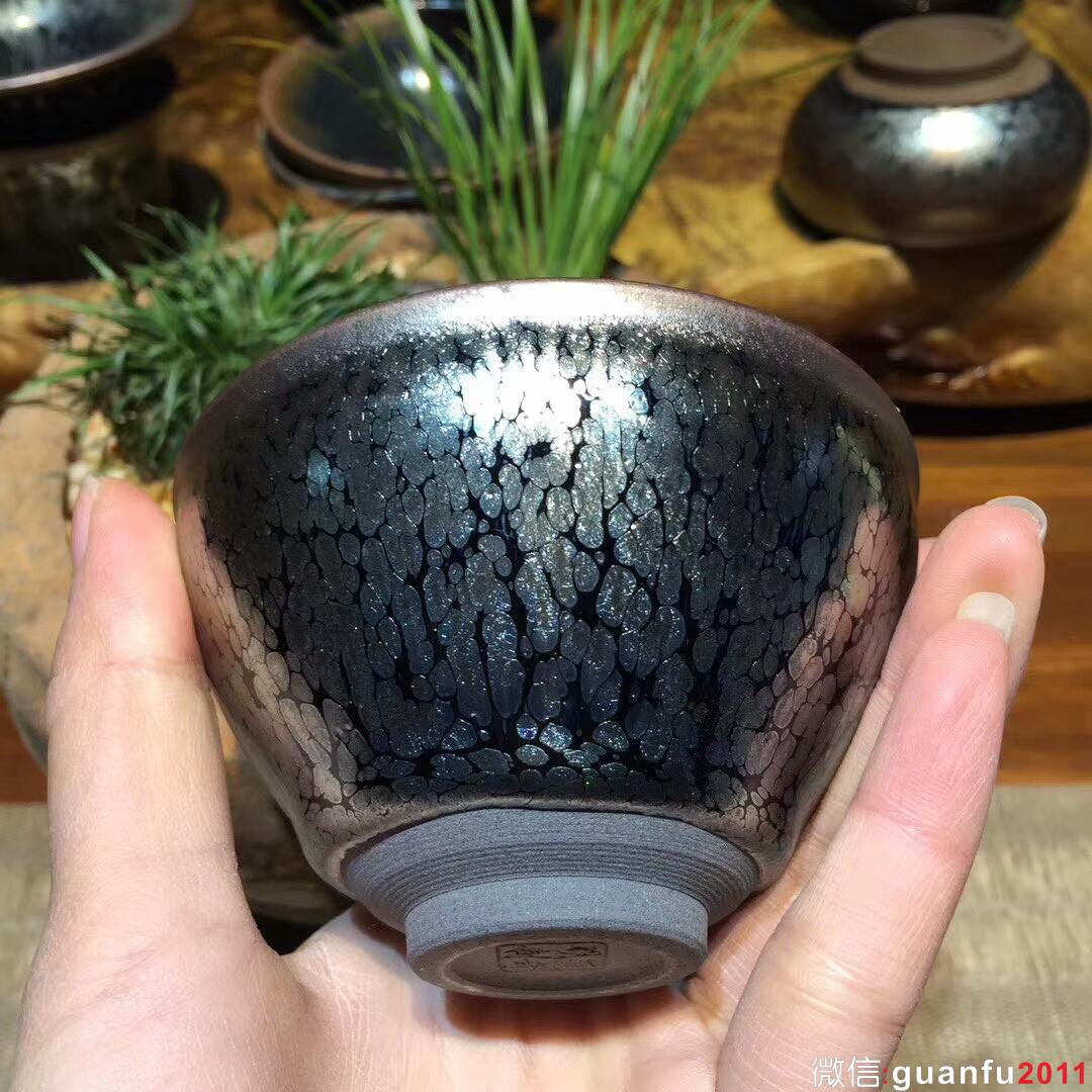 范奇明老師 全手工 油滴束口盞：口徑9*5