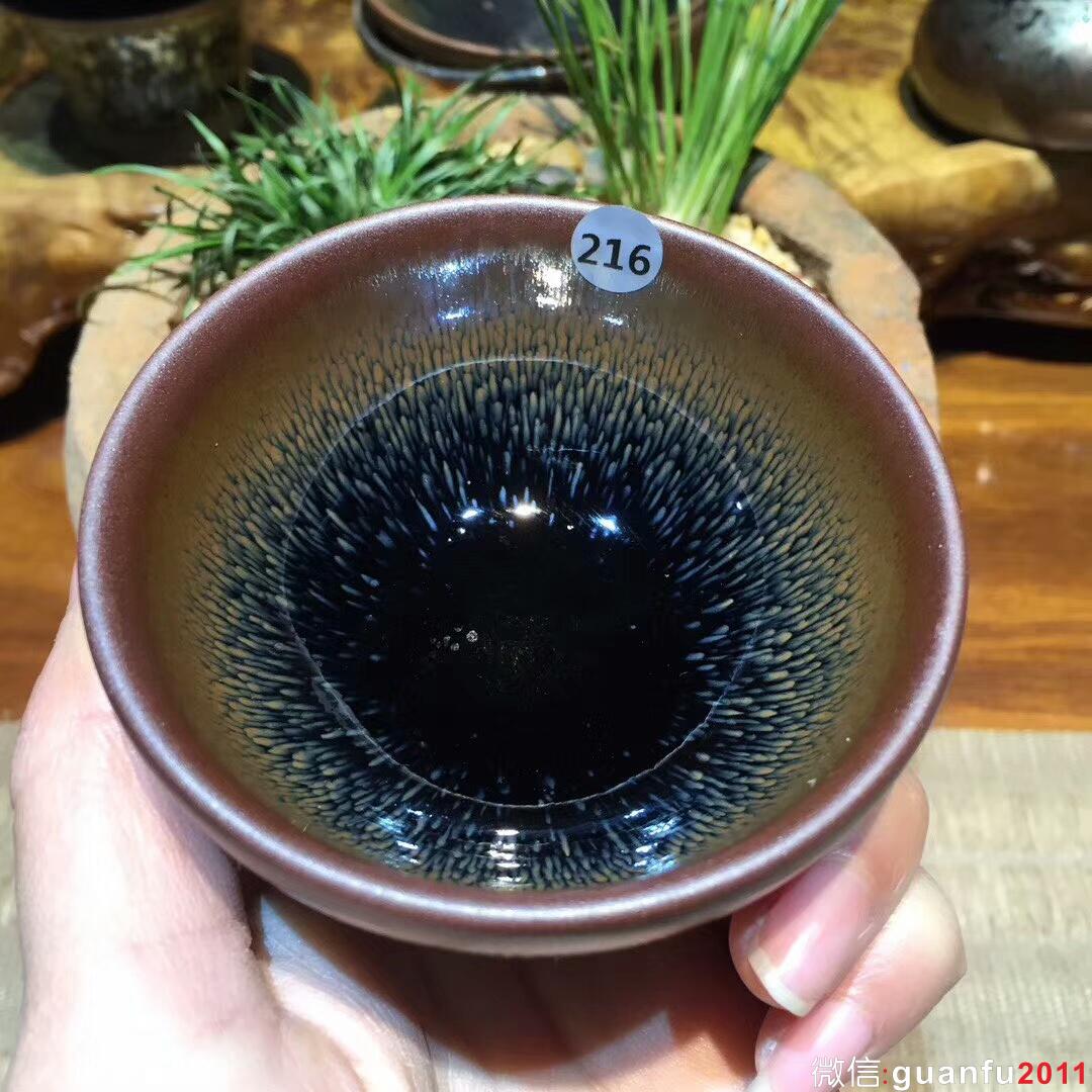 葉禮旺 斂口兔毫盞：口徑8*4