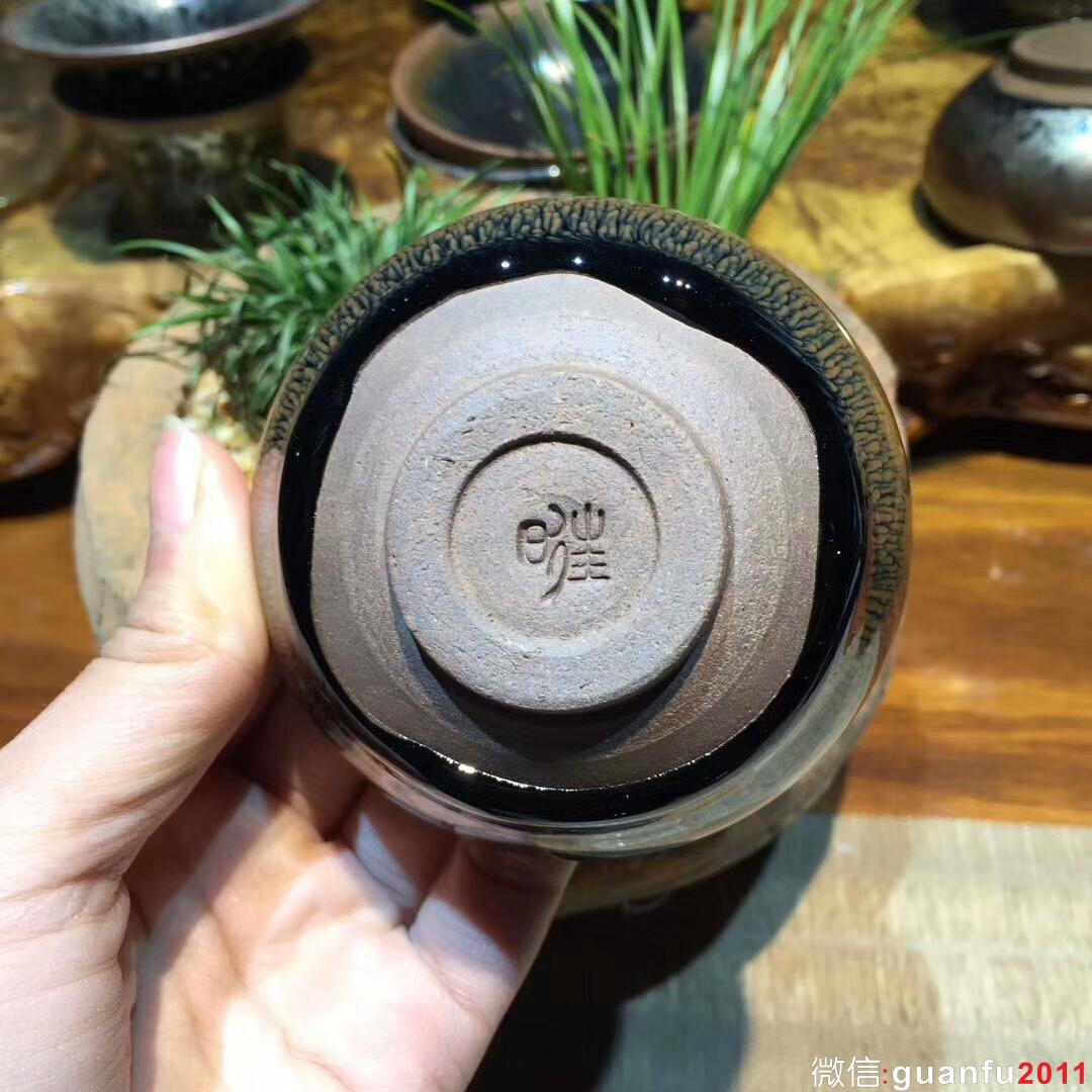 葉禮旺 斂口兔毫盞：口徑8*4