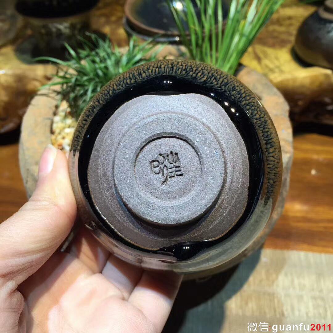 葉禮旺 斂口兔毫盞：口徑8*4