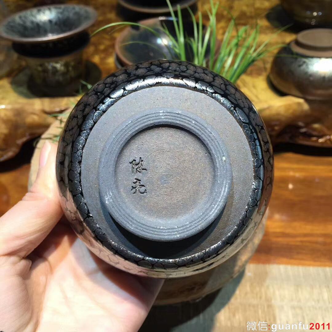 陳亮老師 全手工 油滴禪定杯：口徑8.3*5.5