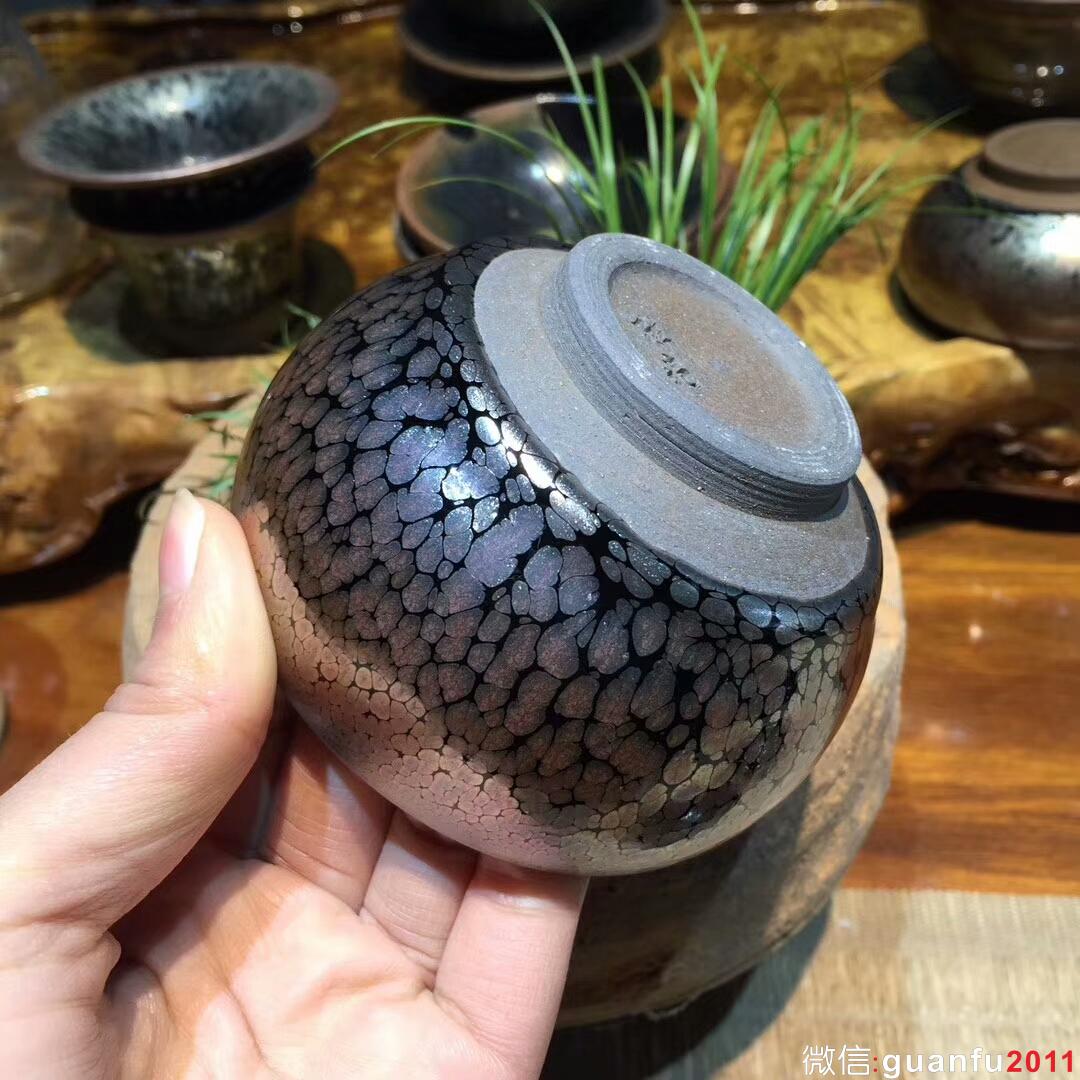 陳亮老師 全手工 油滴禪定杯：口徑8.3*5.5