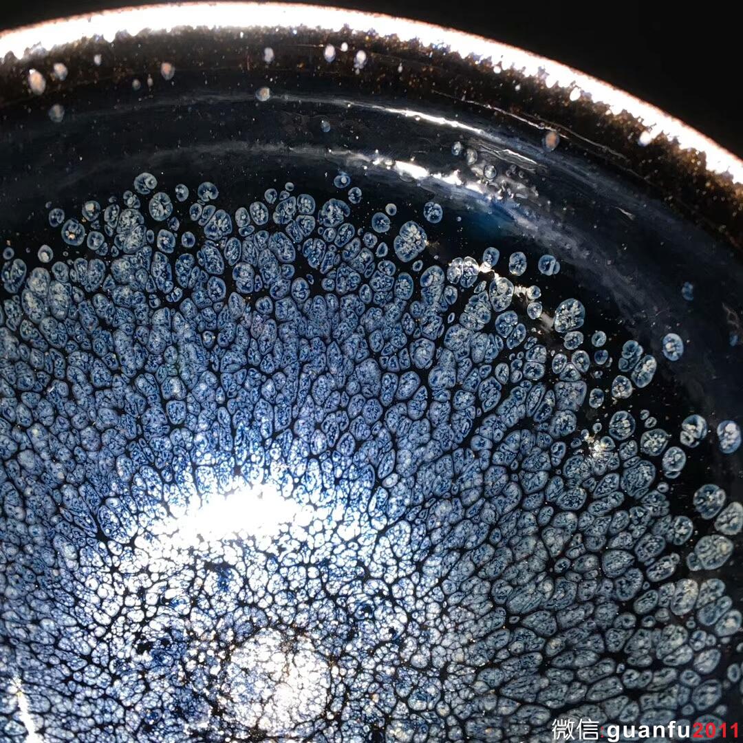 陳春華師傅 黑底銀斑：口徑8.3*5 全包釉