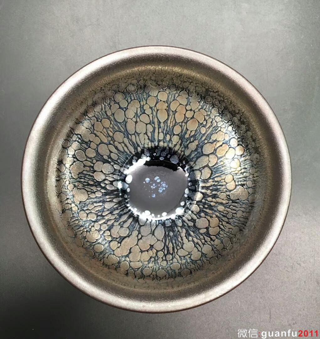 徐志摩師傅 束口油滴盞：口徑8.9*5.3