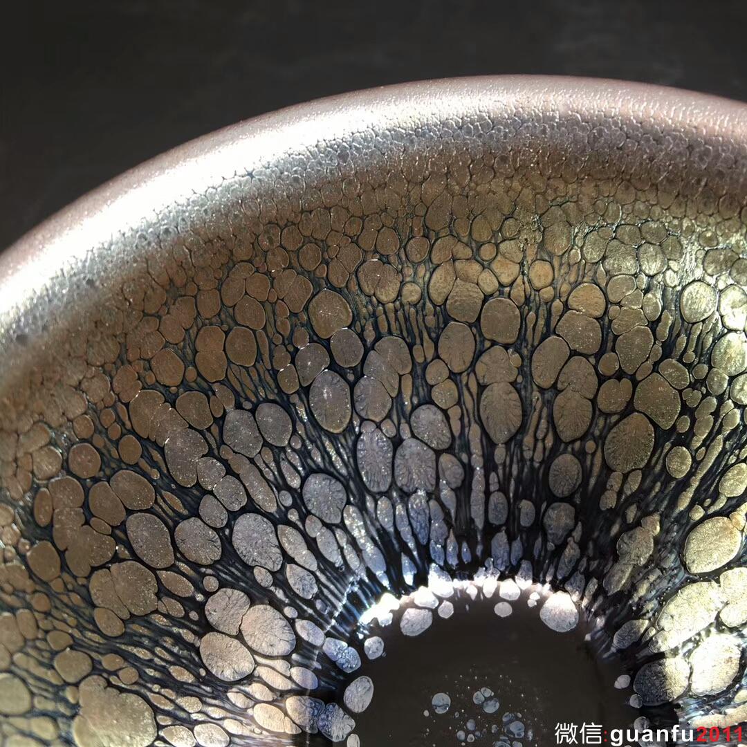 徐志摩師傅 束口油滴盞：口徑8.9*5.3