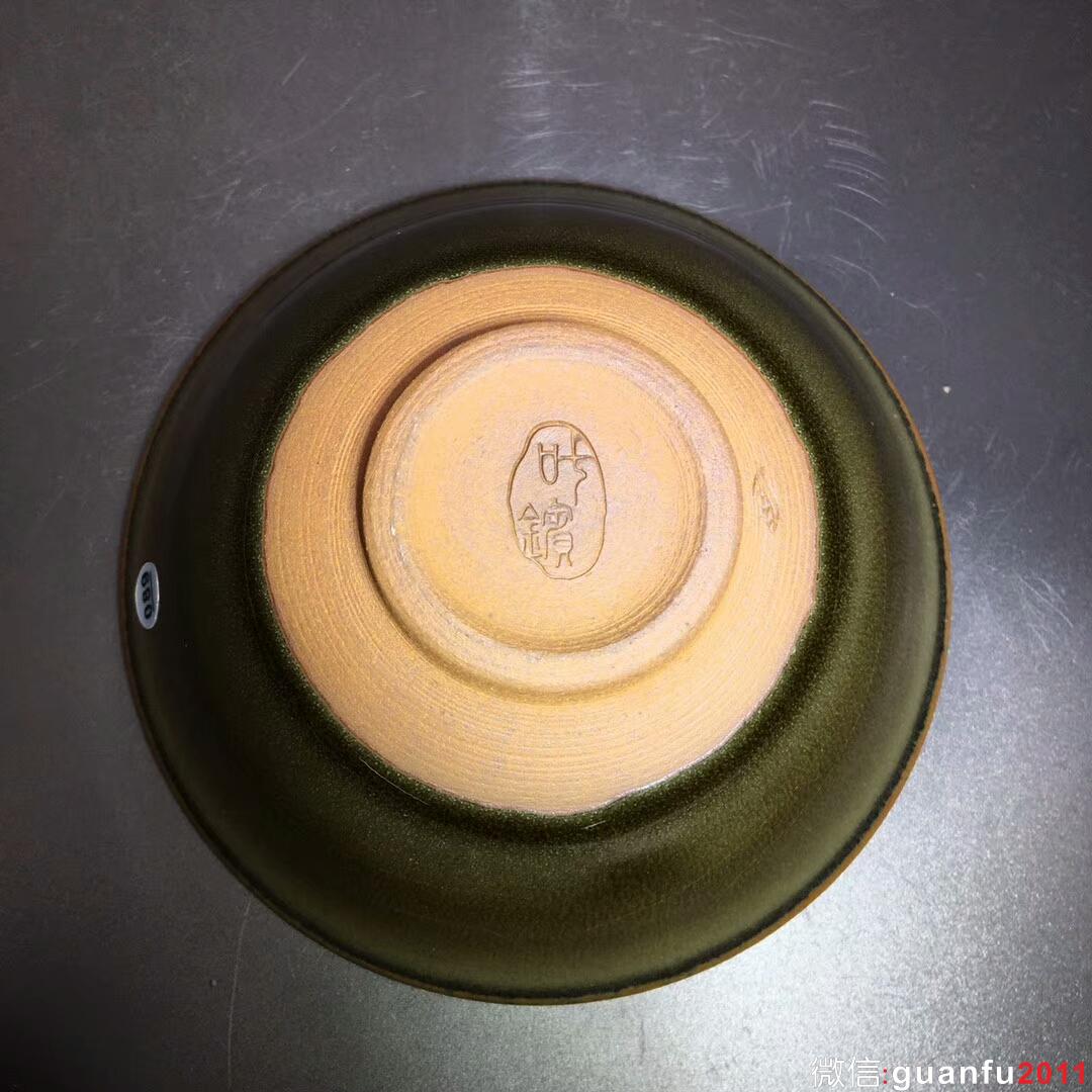 葉鑌師傅 冰裂紋茶沫釉：口徑10.7*5.6