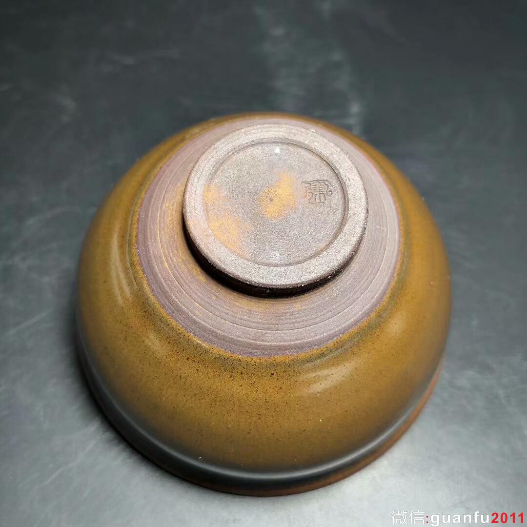 國(guó)家級(jí)大師-孫建興 龍窯柴燒茶沫釉：口徑9.6*5.3