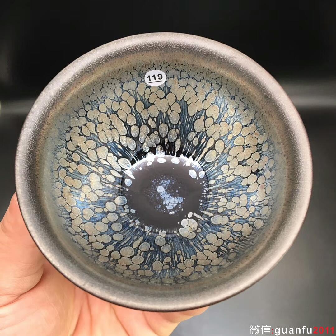 徐志摩師傅 束口油滴盞：口徑9*5.3