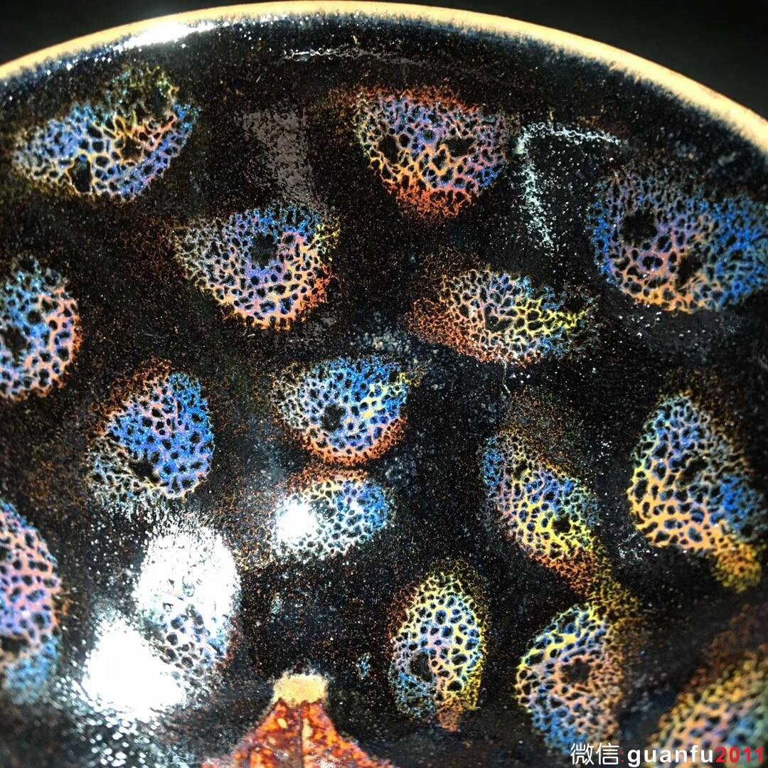 蔡炳龍早期作品 窯變木葉：口徑9.2*4.5