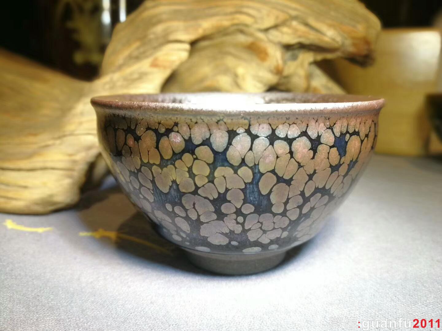 老藝人范永壽油滴盞：口徑8*5