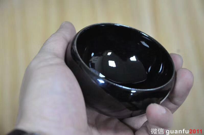 張中欽老師 “涅槃”烏金釉：內(nèi)徑7.0 外徑7.5 高4.5