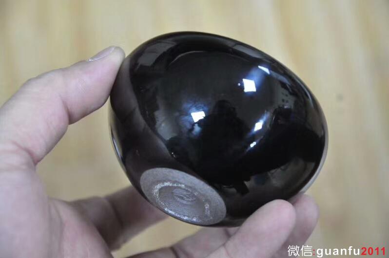 張中欽老師 “涅槃”烏金釉：內(nèi)徑7.0 外徑7.5 高4.5