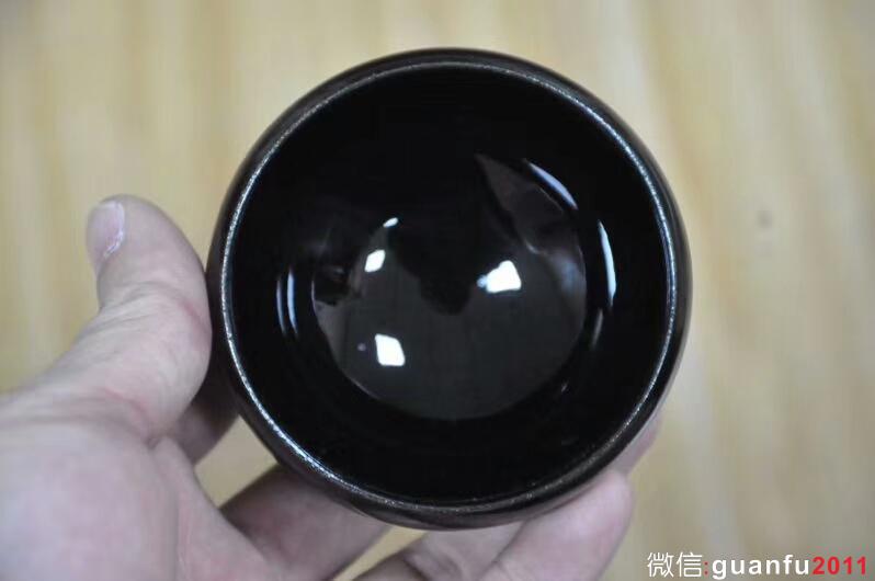 張中欽老師 “涅槃”烏金釉：內(nèi)徑7.0 外徑7.5 高4.5