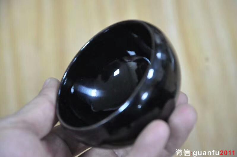 張中欽老師 “涅槃”烏金釉：內(nèi)徑7.0 外徑7.5 高4.5