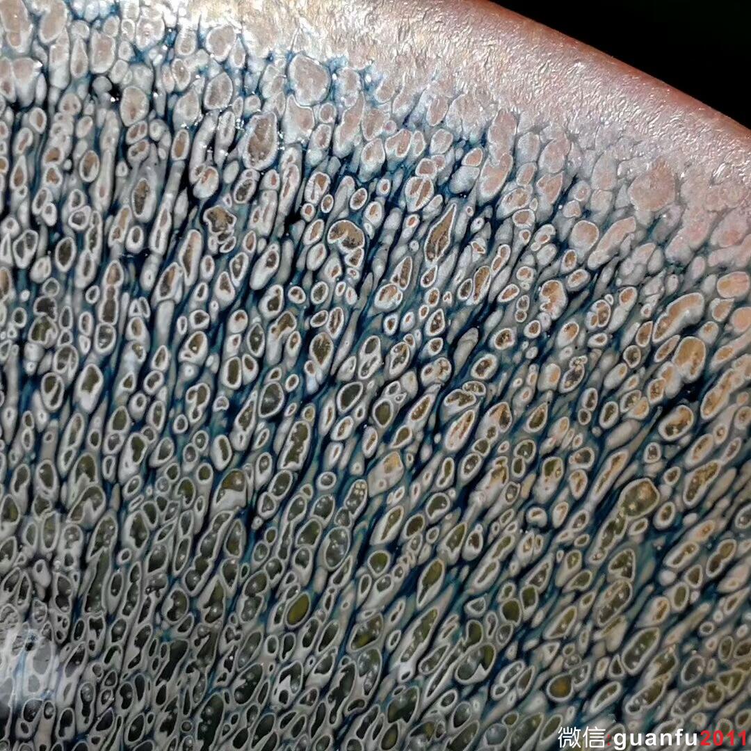 白炳友 柴燒油滴盞 古法 斗笠：口徑10*5.5