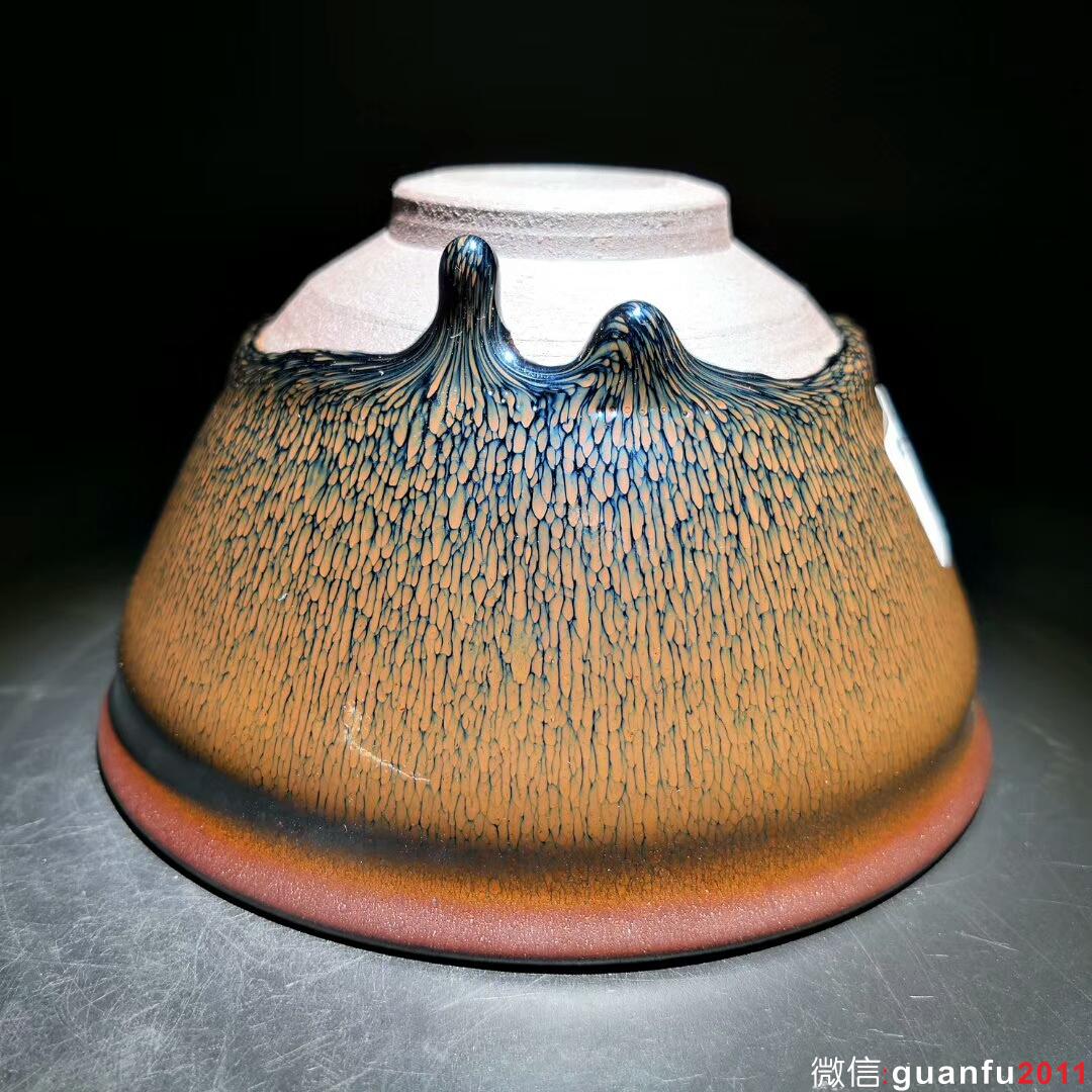 葉禮旺師傅 束口大盞：口徑12.8