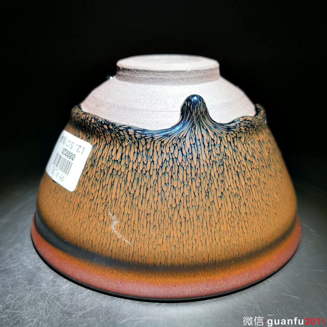 葉禮旺師傅 束口大盞：口徑12.8