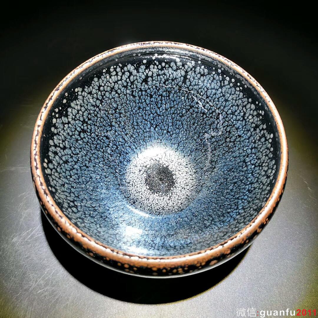 陳春華師傅 黑底銀斑：口徑8.8*9.5*5.5