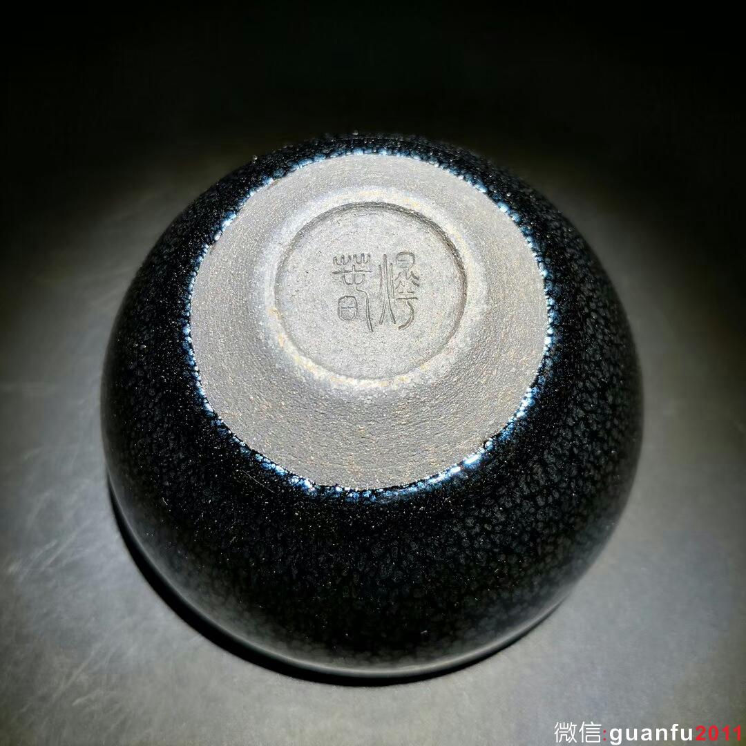 陳春華師傅 黑底銀斑：口徑8.8*9.5*5.5