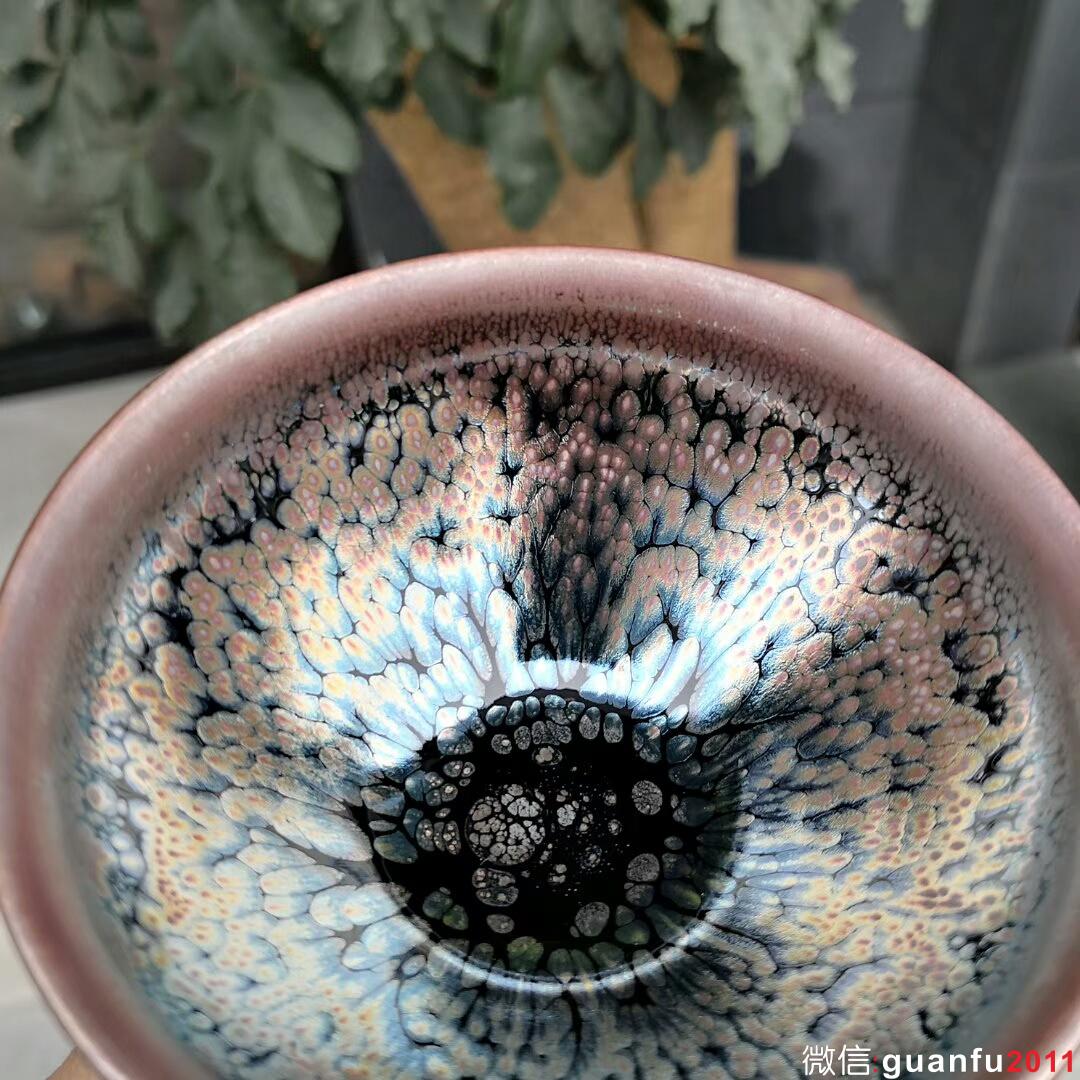 張俊翔師傅 紫金油滴盞：口徑9*5.2