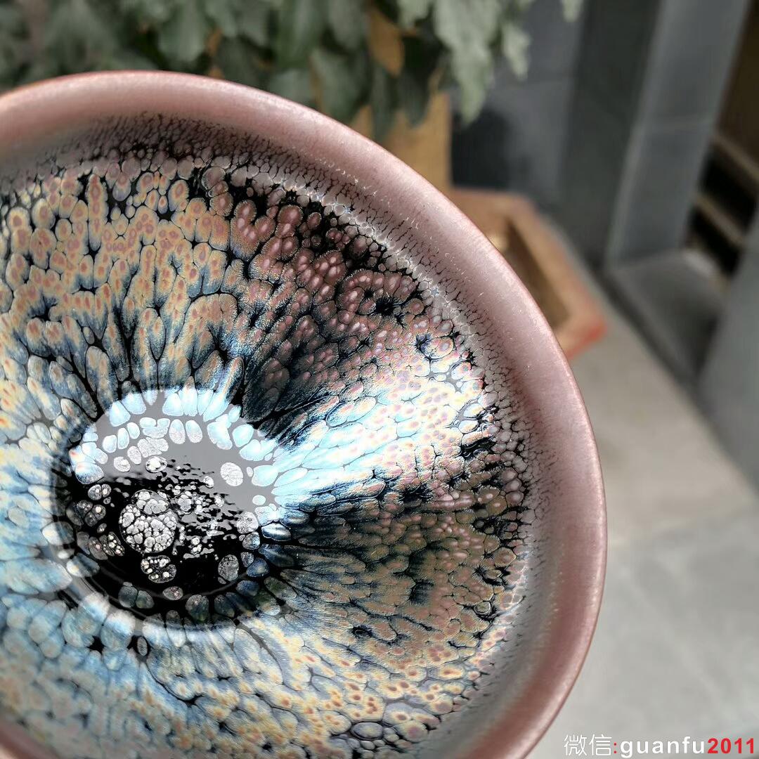 張俊翔師傅 紫金油滴盞：口徑9*5.2