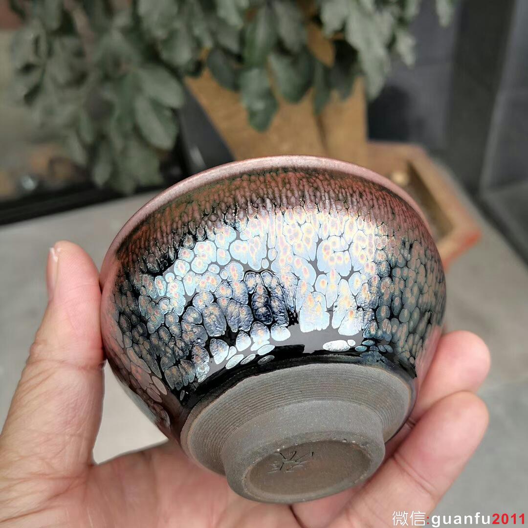 張俊翔師傅 紫金油滴盞：口徑9*5.2