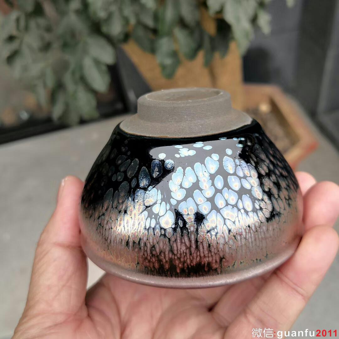 張俊翔師傅 紫金油滴盞：口徑9*5.2