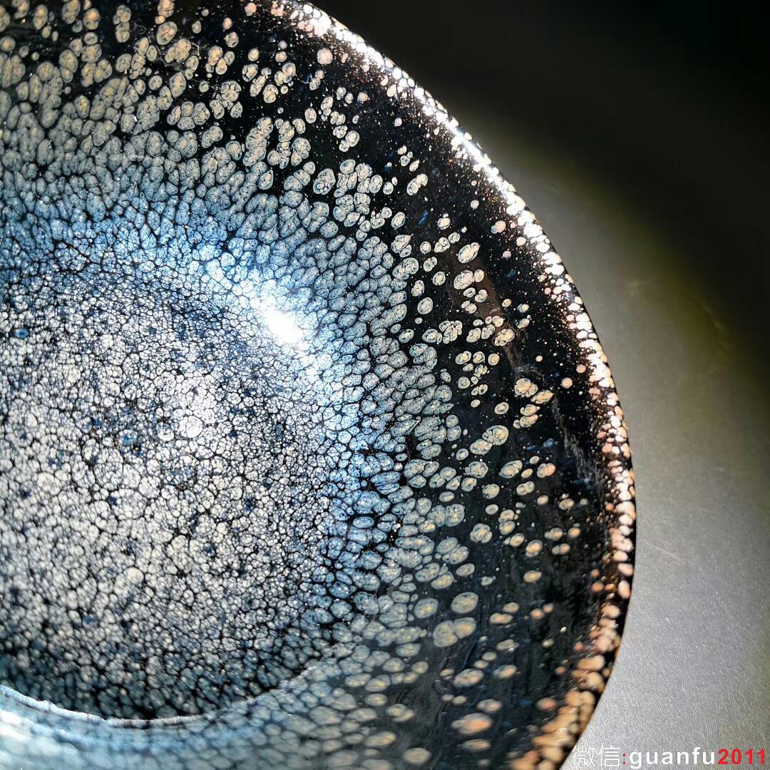 陳春華師傅 黑底銀斑：口徑9.8*5.1