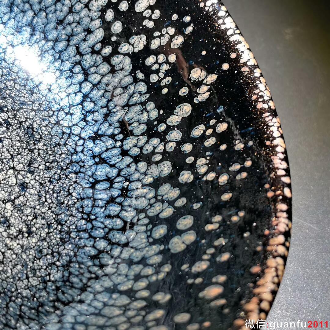 陳春華師傅 黑底銀斑：口徑9.8*5.1