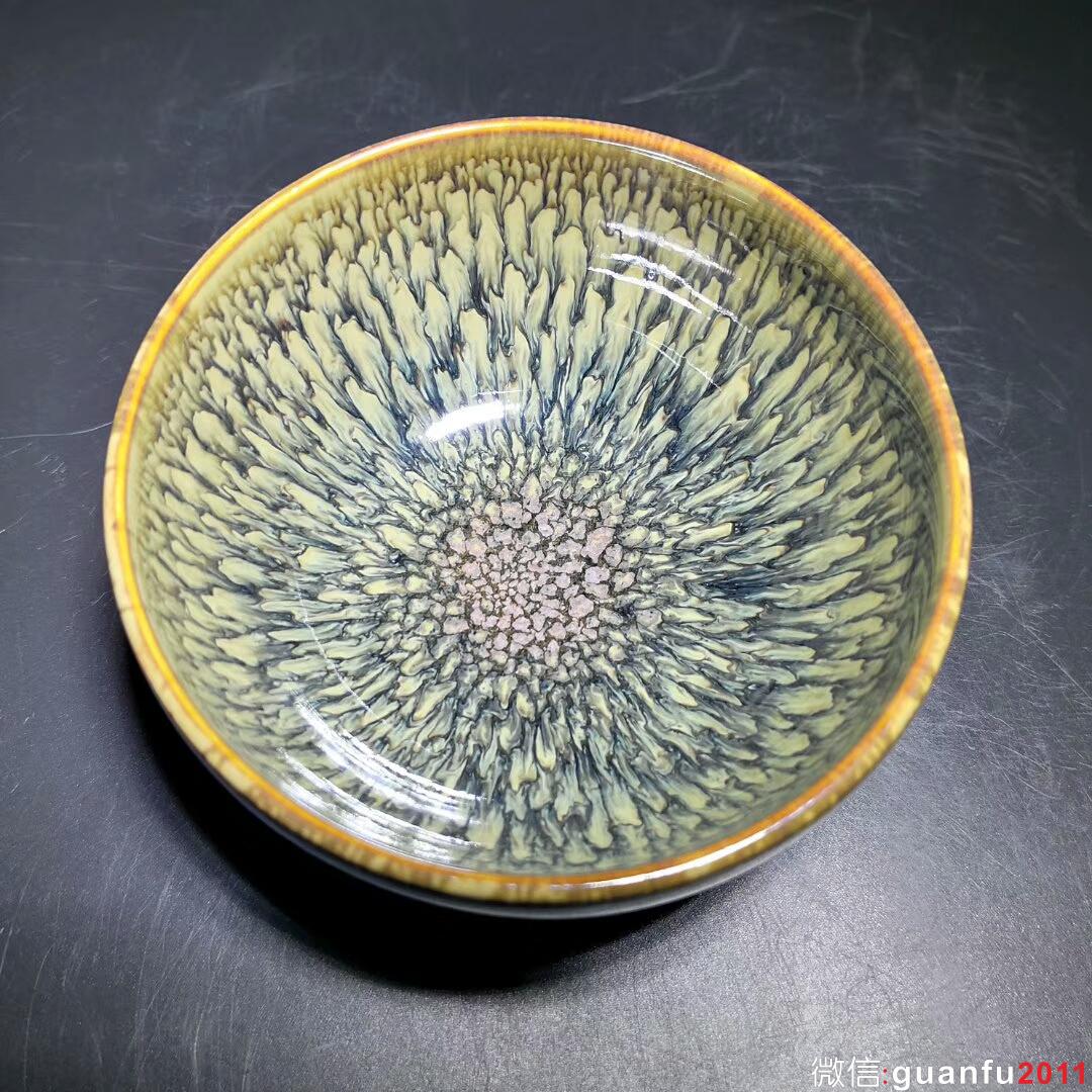 范澤鋒大師 孔雀開屏天目盞：口徑8.8*4.8