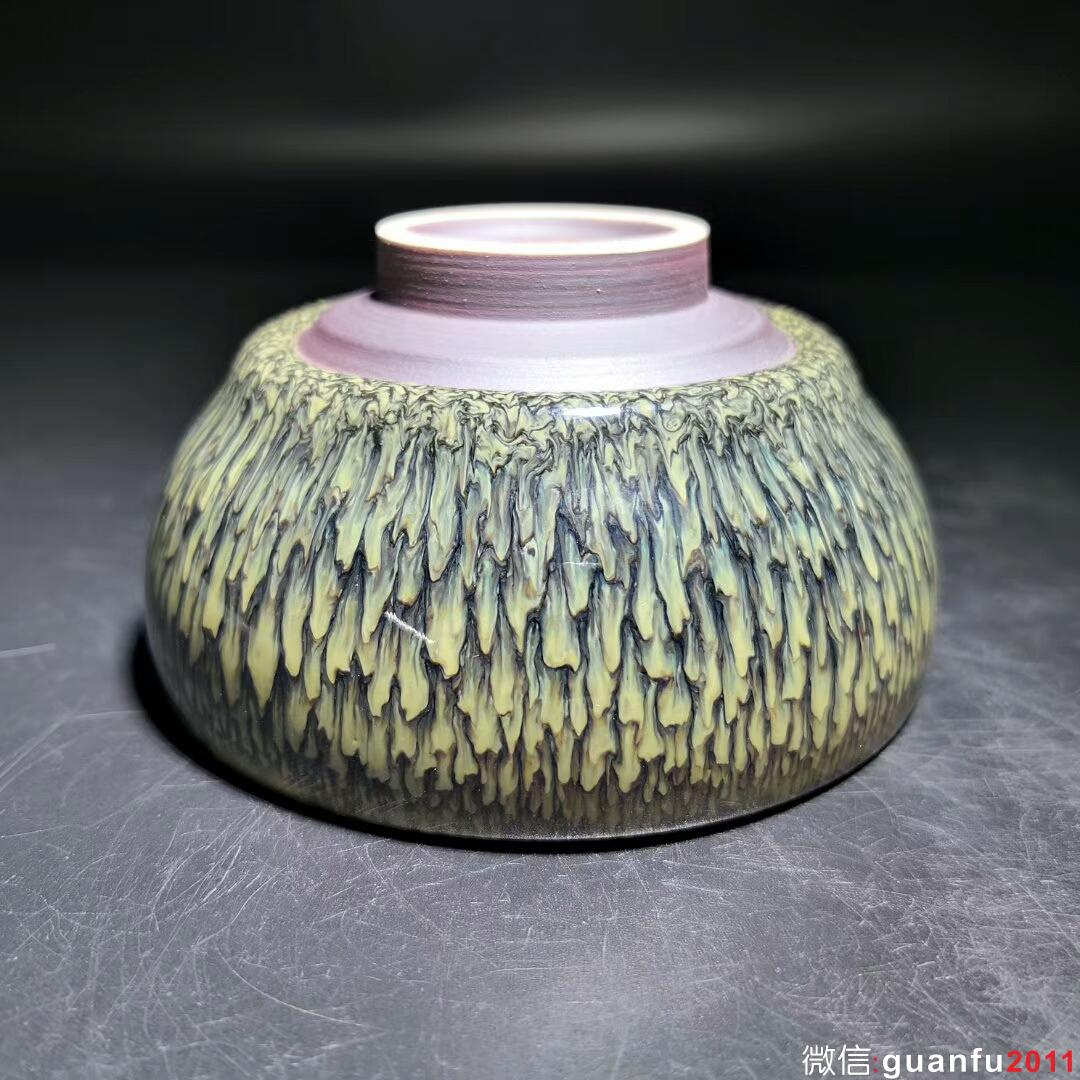 范澤鋒大師 孔雀開屏天目盞：口徑8.8*4.8