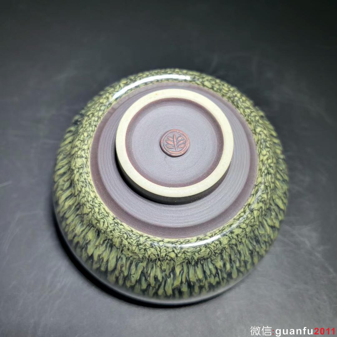 范澤鋒大師 孔雀開屏天目盞：口徑8.8*4.8