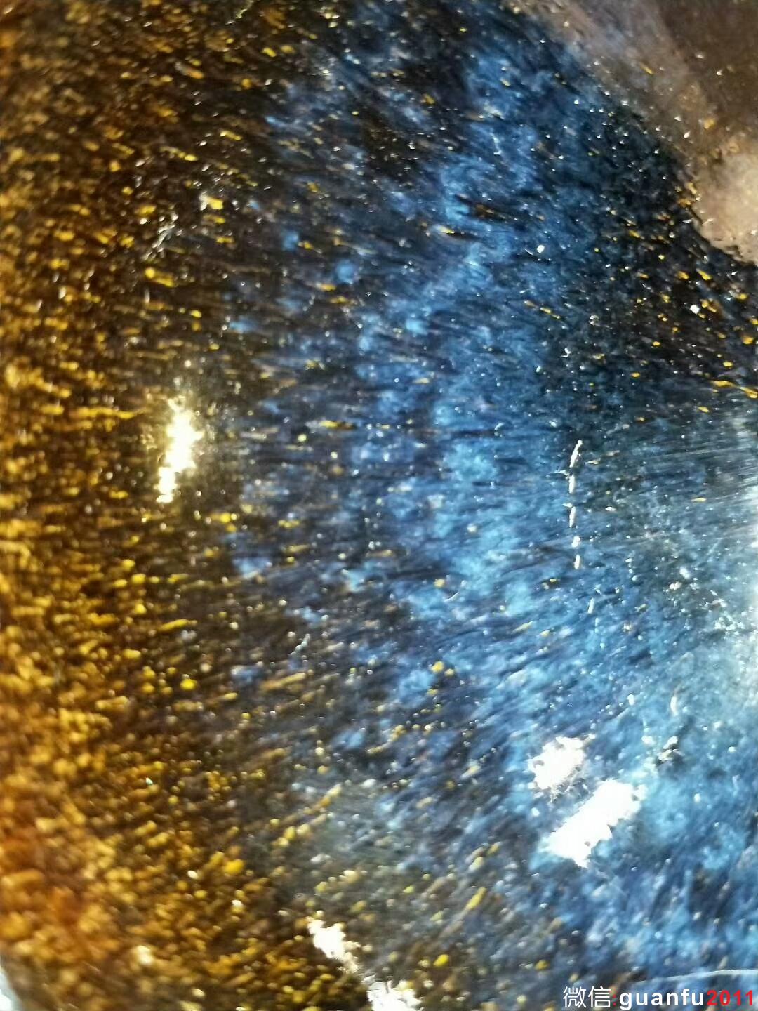 孫建興 烏金回藍(lán)釉：口徑9.2*5