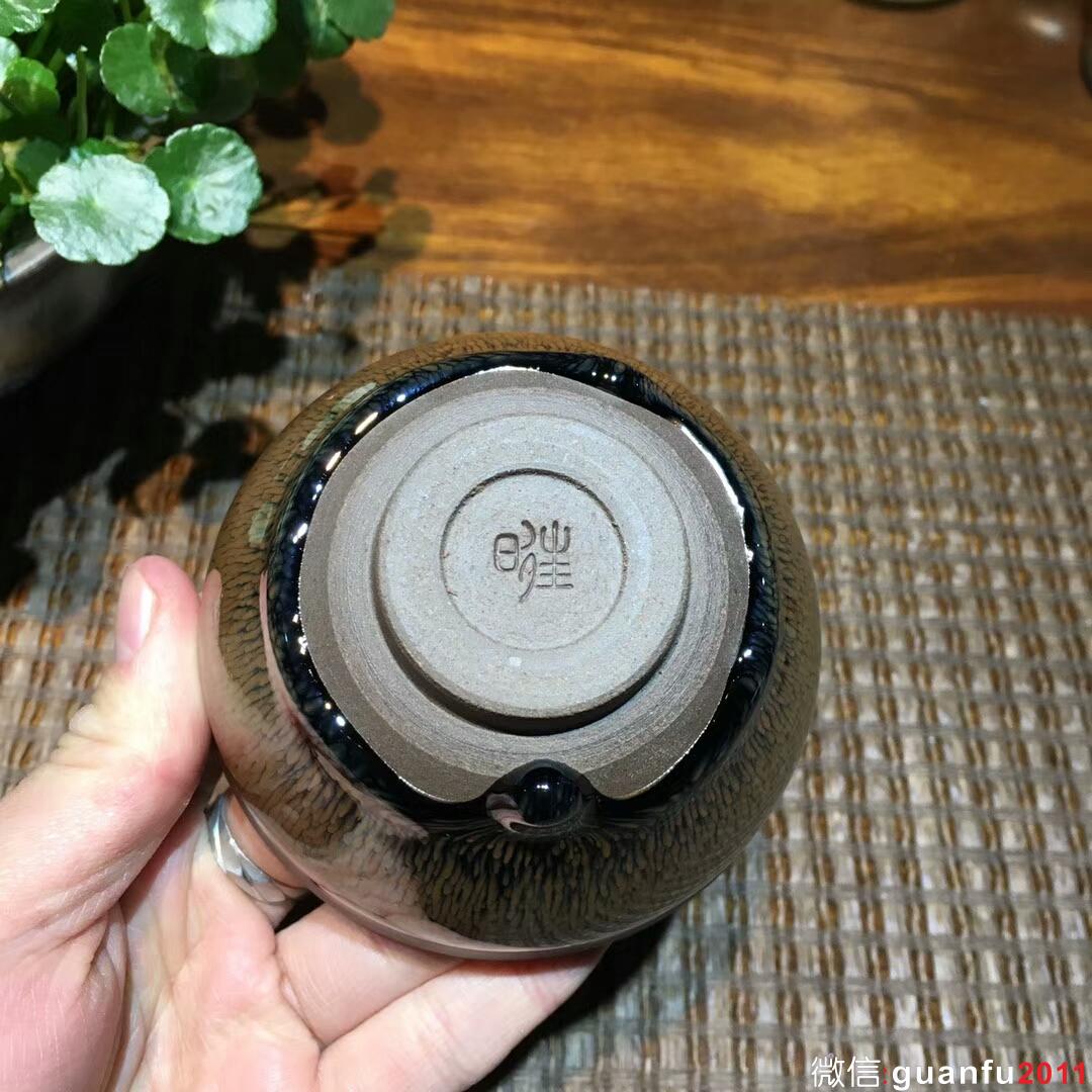 葉禮旺 金兔毫束口盞：口徑9*5.5