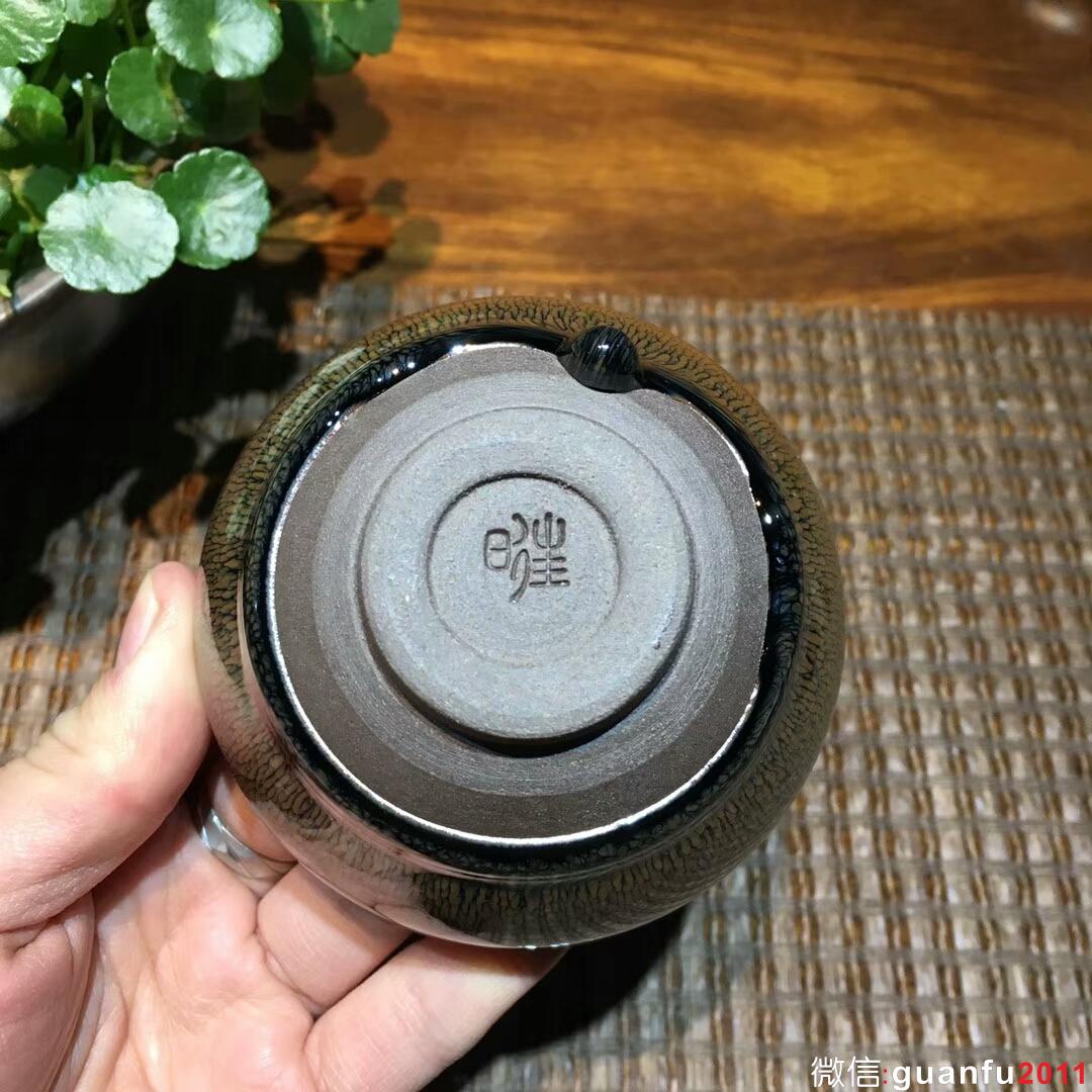 葉禮旺 金兔毫束口盞：口徑9*5.5