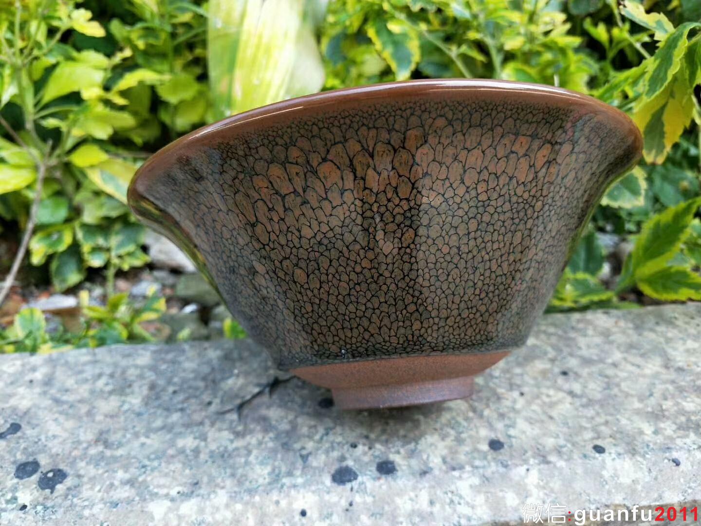 陳大鵬 手刻款“鷓鴣斑”：口徑16*7