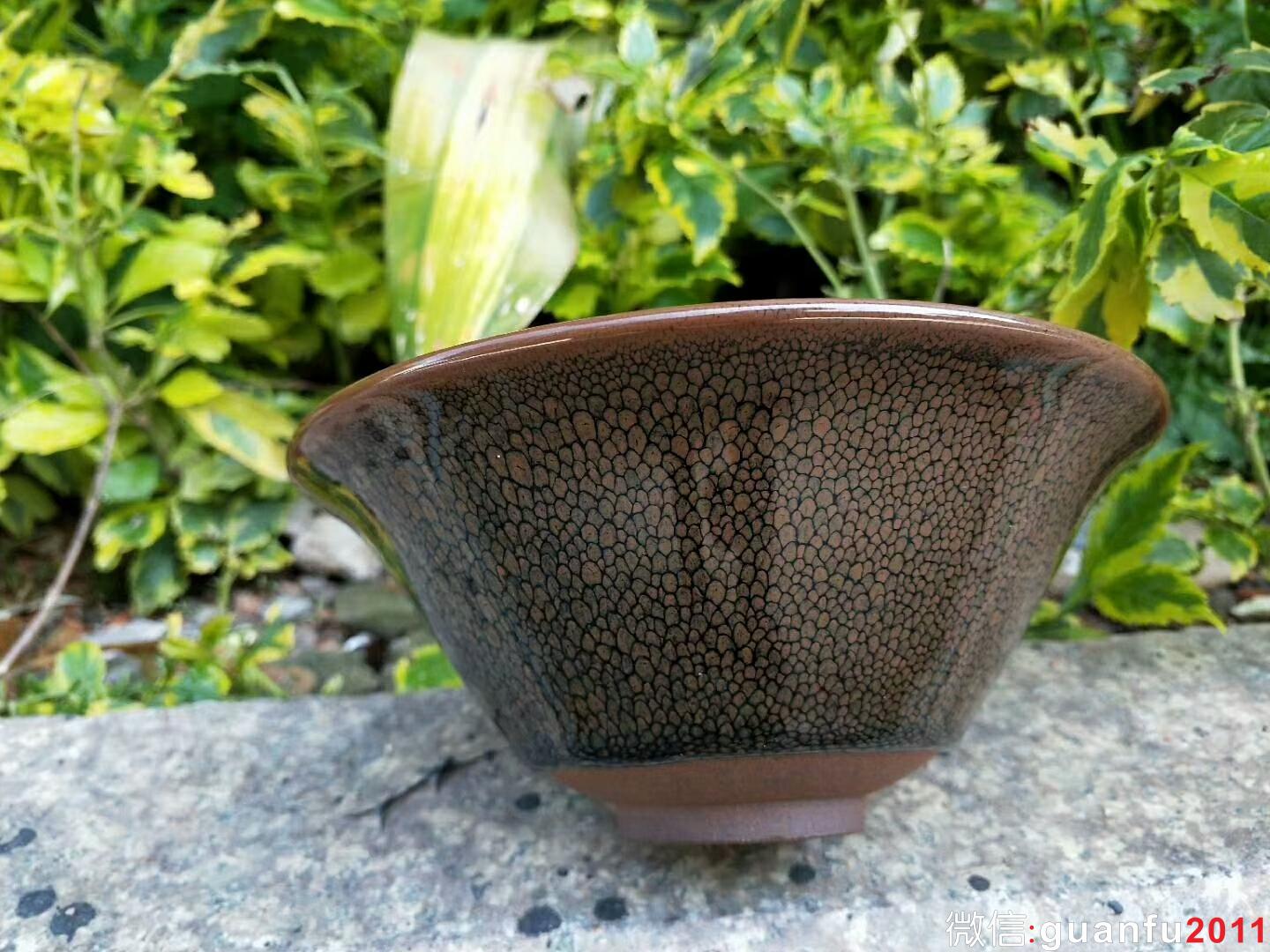 陳大鵬 手刻款“鷓鴣斑”：口徑16*7