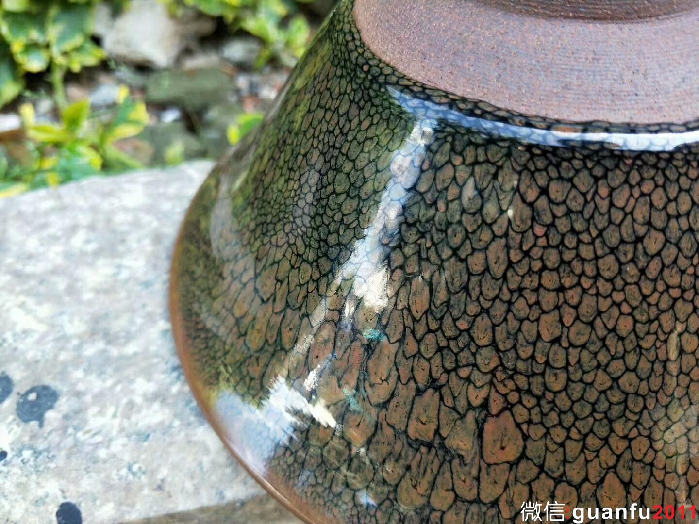 陳大鵬 手刻款“鷓鴣斑”：口徑16*7