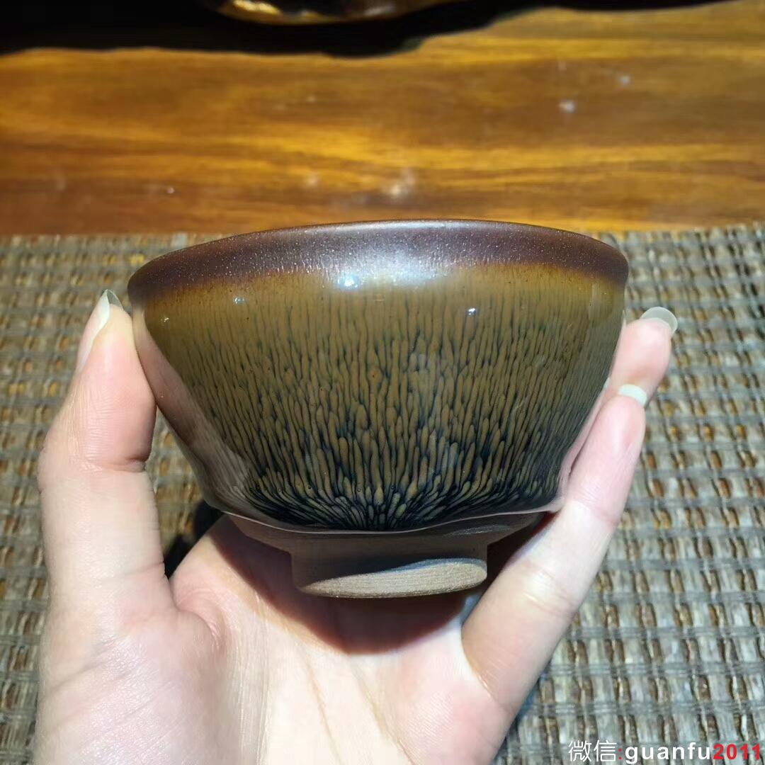 葉禮旺老師 金兔毫 束口盞：口徑9*5.5