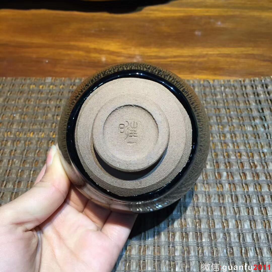 葉禮旺老師 金兔毫 束口盞：口徑9*5.5