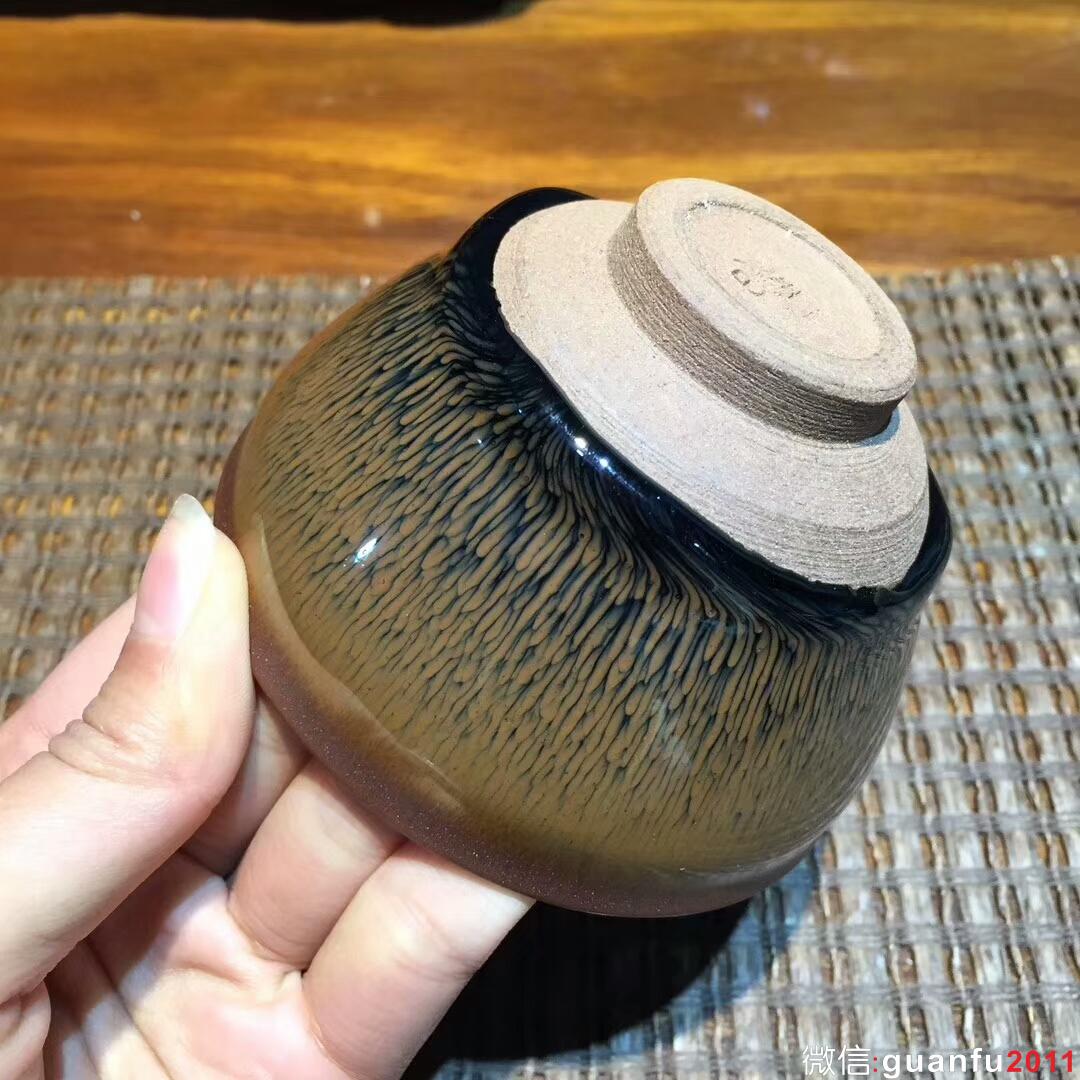 葉禮旺老師 金兔毫 束口盞：口徑9*5.5