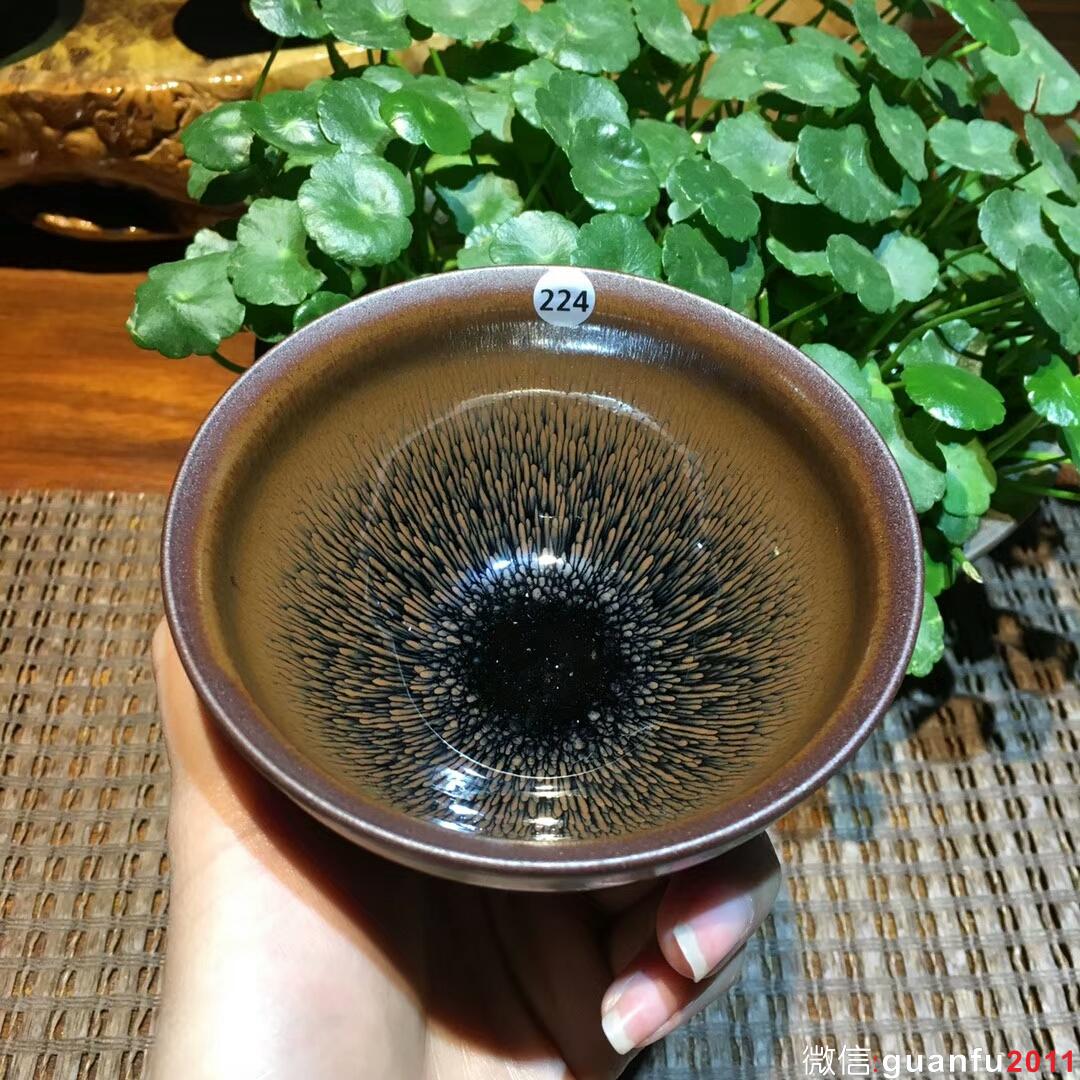 葉禮旺老師 金兔毫束口盞：口徑10.5*6