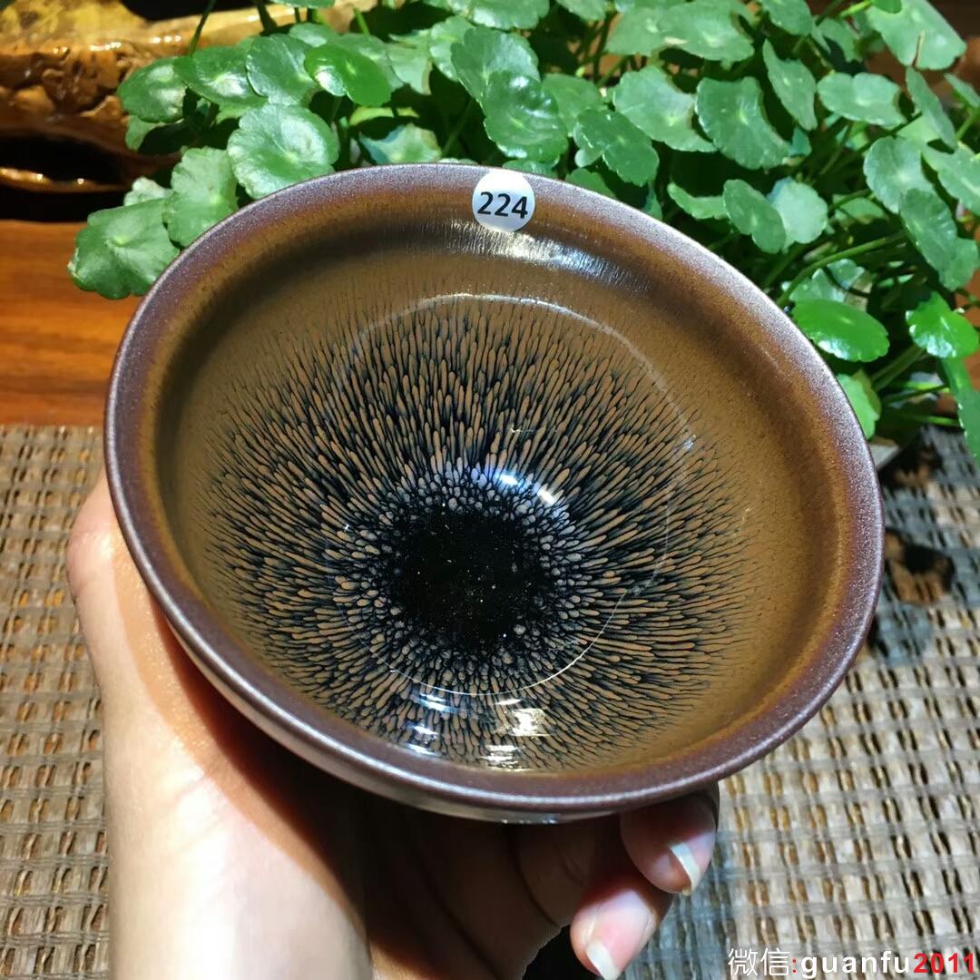 葉禮旺老師 金兔毫束口盞：口徑10.5*6