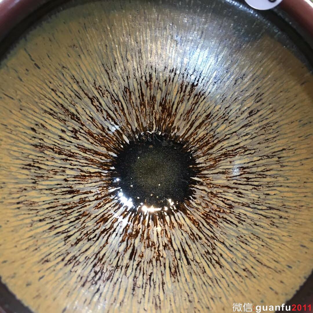 葉禮忠老師 紫氣東來(lái)窯變 特色兔毫盞：口徑9*5.5