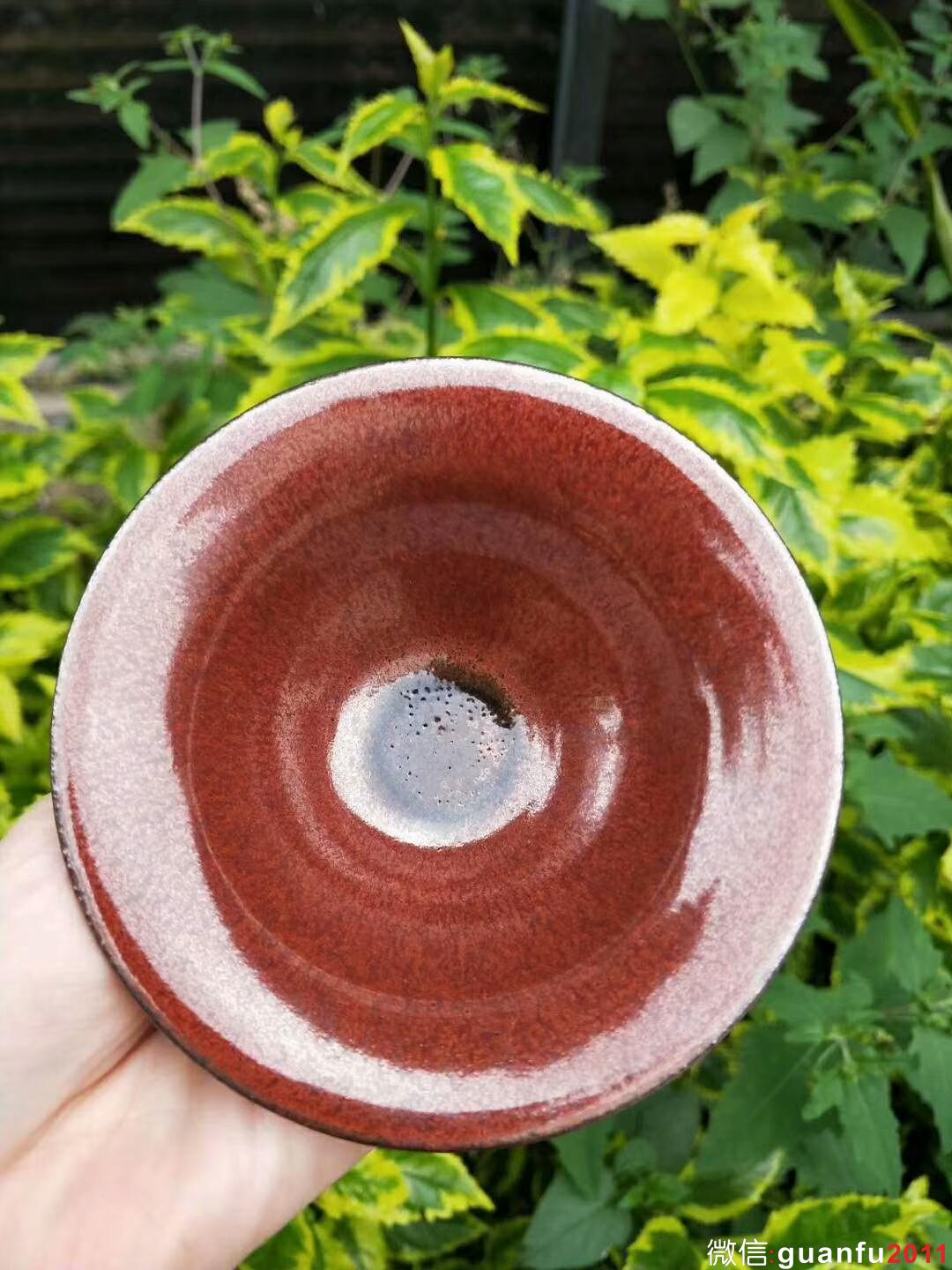 吳立勇師傅 棗紅盞：口徑10.5*4.5